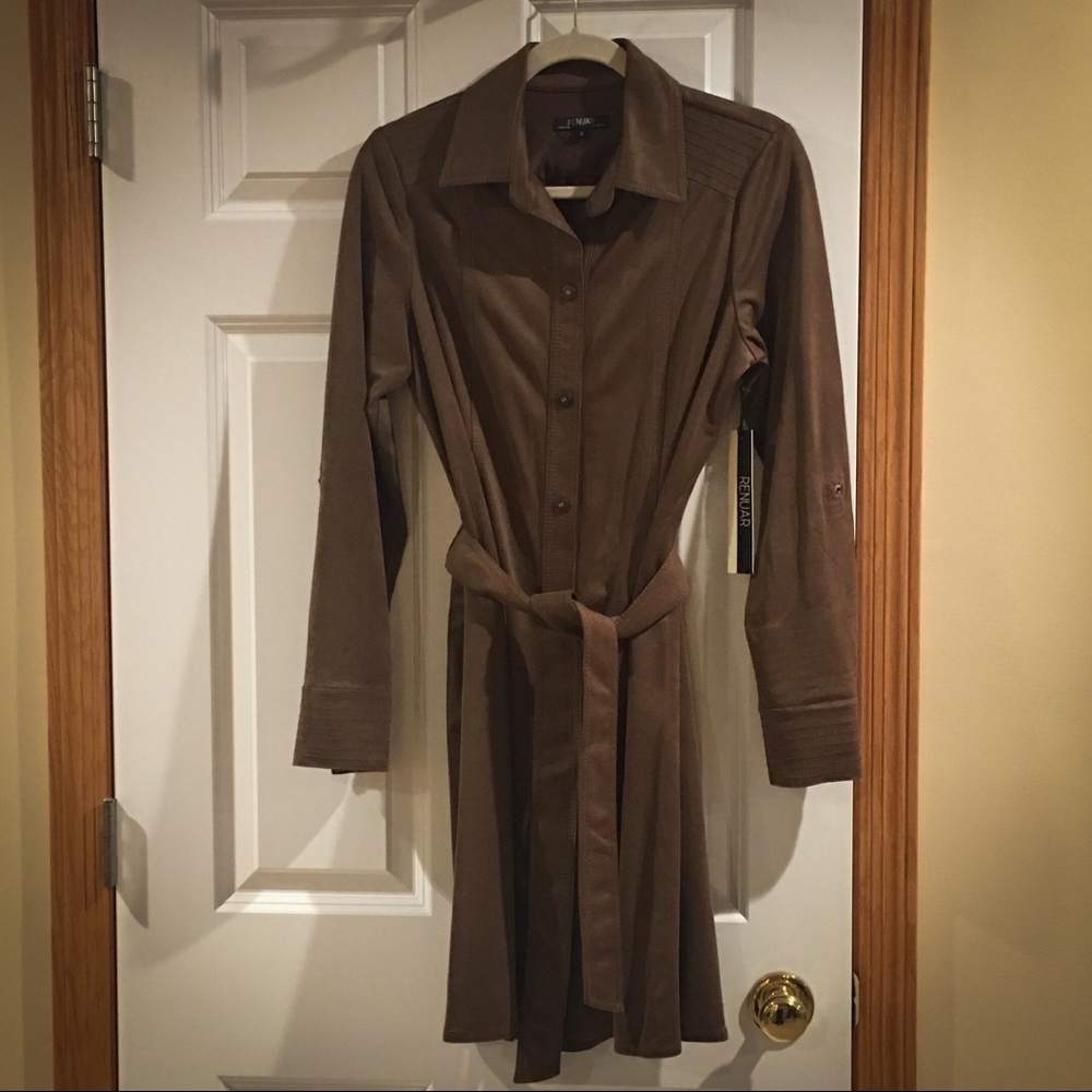 Faux Suede Dress by Renuar (NEVER WORN)